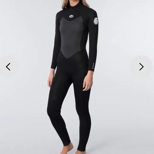 Rip Curl Womens Dawn Patrol 4/3 Back Zip Wetsuit e3 flash lining size 8